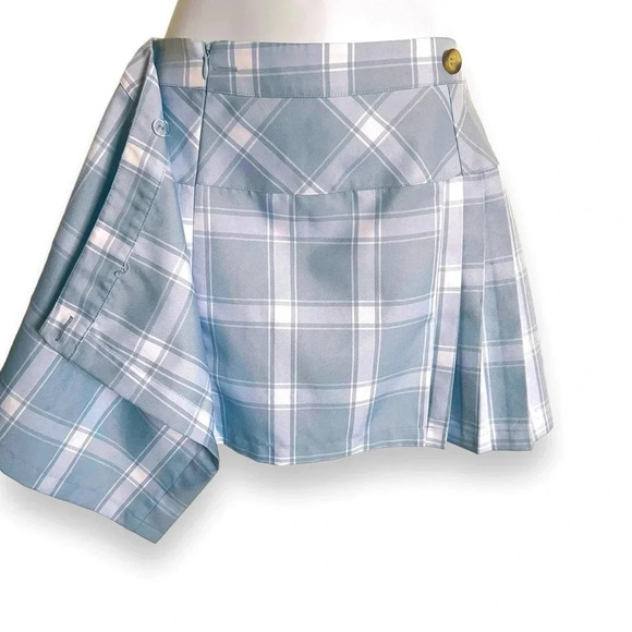 Plaid Pleated Mini Skirt Forever 21 Size Small - Picture 3 of 7